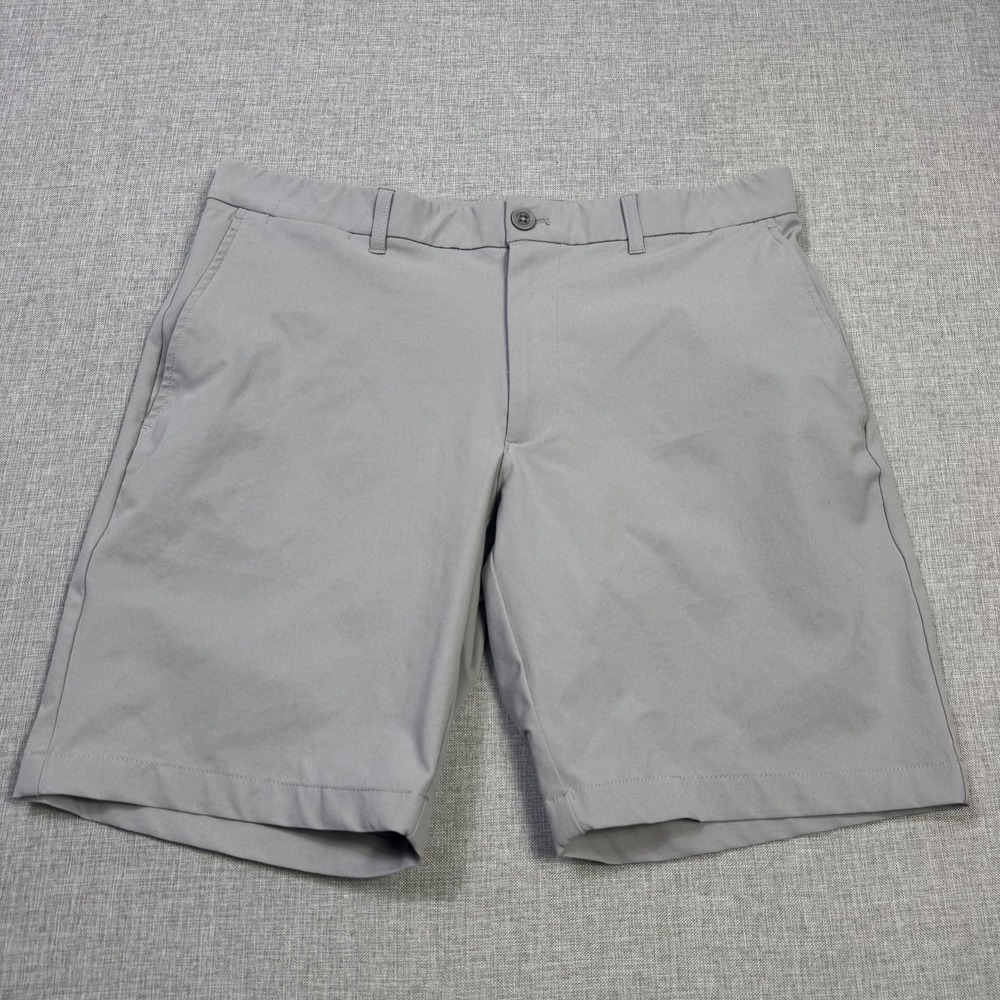 Holderness & Bourne Performance Golf Chino Shorts Mens 35 Gray Polyester